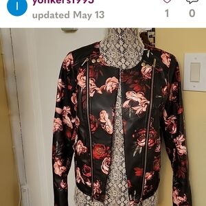 THALIA SODI LONG SLEEVE FLORAL JACKET SZ  S/CH